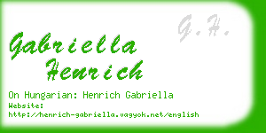 gabriella henrich business card